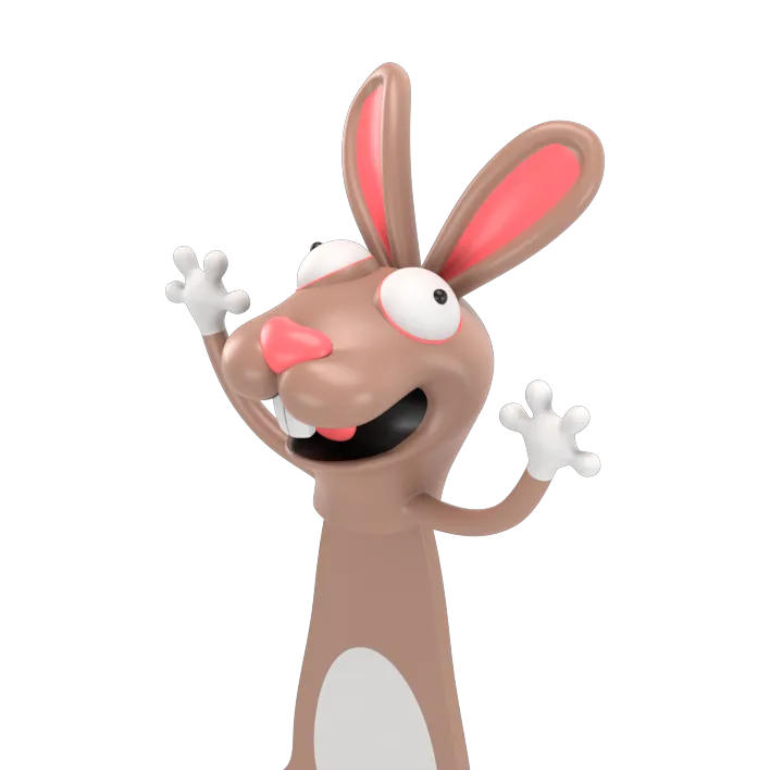 Autsch! 3D Lesezeichen - Hase