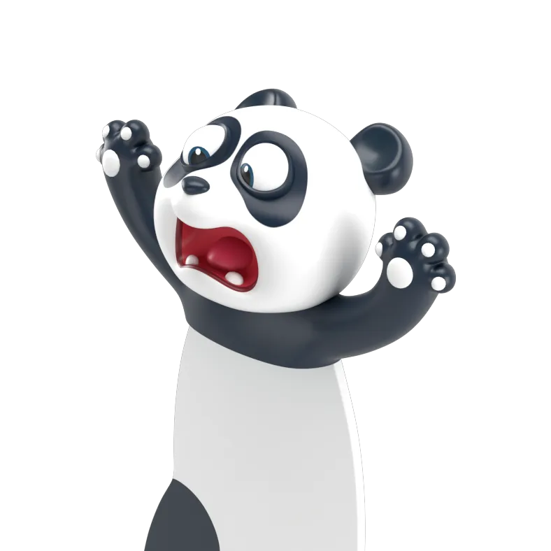 Autsch! 3D Lesezeichen - Panda