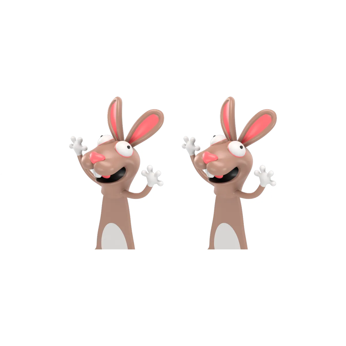 Autsch! 3D Lesezeichen - Hase Doppelpack (2 Stück)