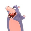 Autsch! 3D Bookmark – Hippo