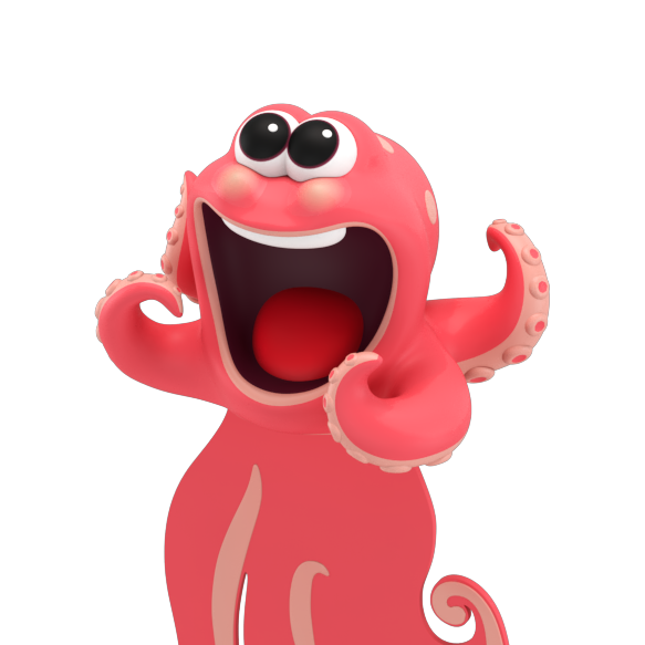 [CT1009-KRA] Autsch! 3D Bookmark – Octopus (Classic)