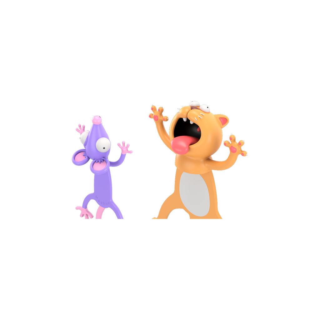 [CT1009-KM] Autsch! 3D Bookmarks – Cat and Mouse (Classic)