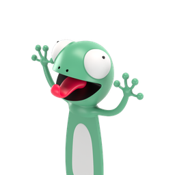 Autsch! 3D Lesezeichen - Gecko