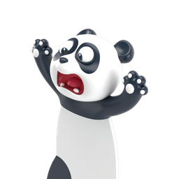 Autsch! 3D Lesezeichen - Panda